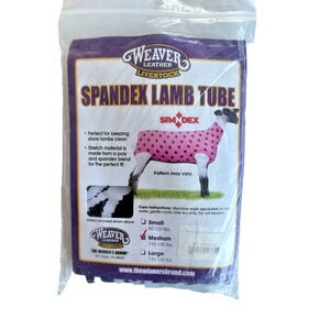 SPANDEX LAMB TUBE Medium (110-140 lbs) Black White NEW! Weaver Leather Livestock